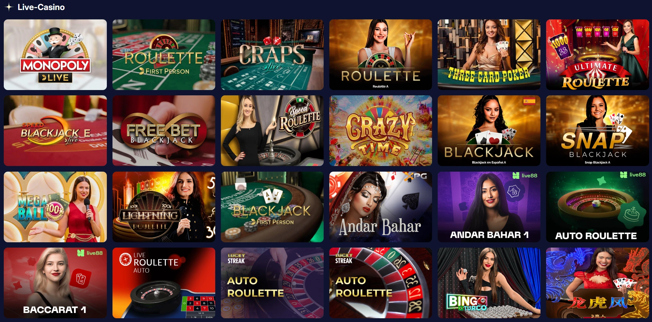 Orionsbet Casino Live-Casino