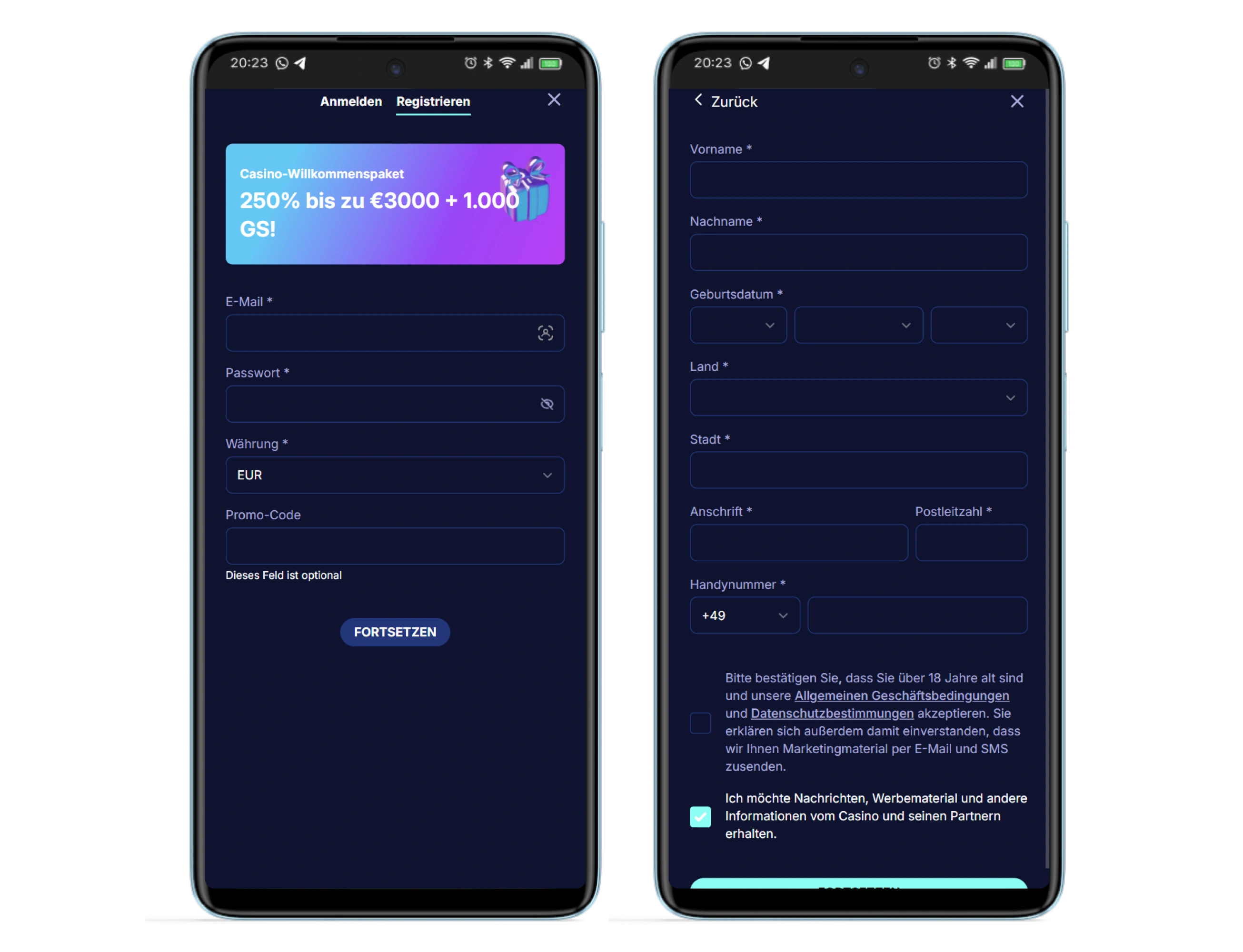 Orionsbet Casino Registrierung und Anmeldung